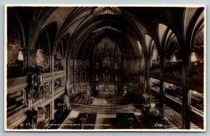 RPPC  Notre Dame Cathedral  Montreal  Canada   Real Photo Postcard