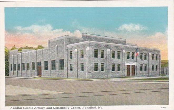 Missouri Hannibal Admiral Coontz Armory and Community Center Curteich