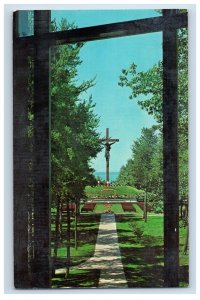 Vintage Catholic Shrine Indian River Michigan Postcard P114E