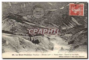 Old Postcard Mont Ventoux Vaucluse North Slope Trail Font Fiolle