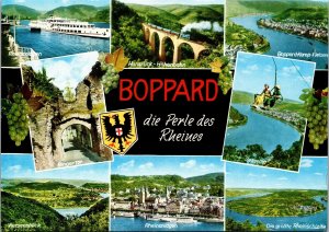 Postcard Germany Boppard the Pearl of the Rhine multiview