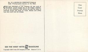 Coos Bay Bridge Oregon OR Union Oil 76 Gasoline Postcard