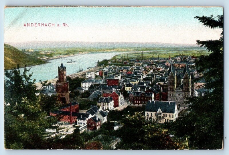 c1910 Andernach Rhineland-Palatinate Germany Postcard Aerial Exterior Building