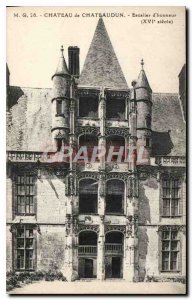 Old Postcard Chateau of Chateaudun XVI century staircase of honor