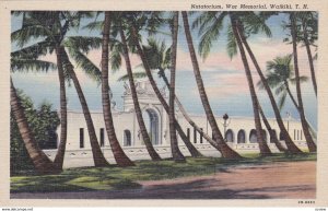 WAIKIKI, Oahu, Hawaii, 1930-40s; Natatorium, War Memorial