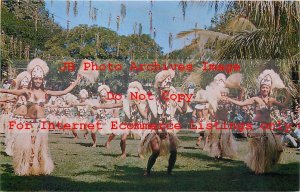 Native Ethnic Culture Costume, Tahiti,  Mixed Otea Dancers