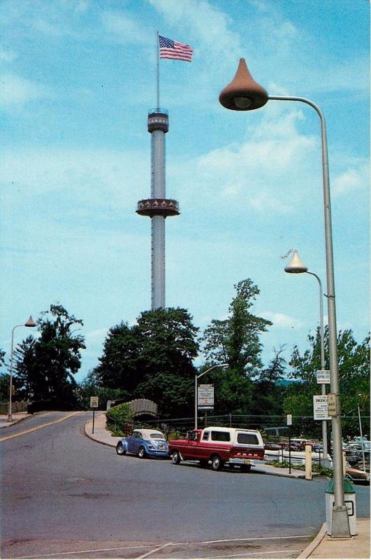 Hershey Pennsylvania Kisses Lamp Post Kissing Tower Amusement Park Postcard