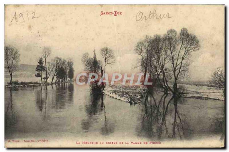 Old Postcard Saint Die Meurthe above the stone gate