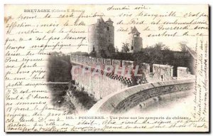 Old Postcard Fougeres Views jack on the ramparts of the castle