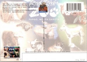 Fargo, ND North Dakota  RED RIVER ZOO  Animal Views  4X6 Continental Postcard