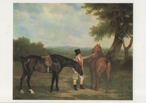 Jacques Agasse Two Hunters With A Groom Horse Painting Postcard