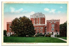 Antique Vassar College, North Hall, Poughkeepsie, NY Postcard