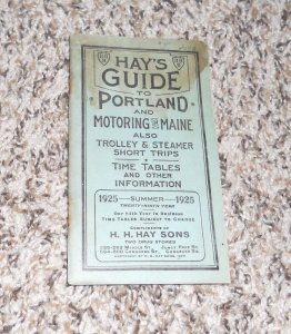 1925 Hay's Drug Store Guide To Portland Motoring ME Maine Brochure Booklet