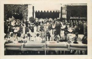 Slovak and Czech folk tradition wedding groom & bride real photo postcards 1940s