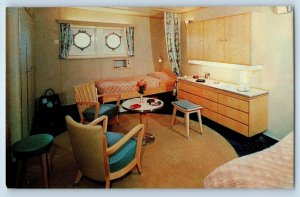 Netherlands Postcard S.S. Rotterdam Flagship of Holland America Line c1950’s