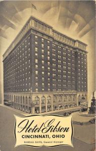 Cincinnati Ohio~Hotel Gobson w Restaurants & Barber Shop~Rooms $2.50+~1960s Pc