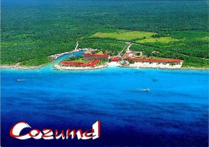 Cozumel, Mexico  HOTEL STOUFFER PRESIDENTE Aerial View 4X6 Advertising Postcard