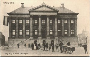 Netherlands Groningen Stadhuis Vintage Postcard 01.42 