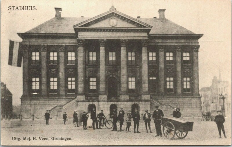 Netherlands Groningen Stadhuis Vintage Postcard 01.42