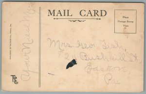 EFFORT PA MAIN STREET ANTIQUE POSTCARD 