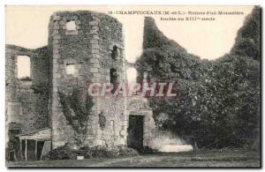 Old Postcard Champtoceaux (M and L) Ruins of a Monastery founded in the thirt...