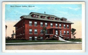 CADILLAC, MI Michigan ~ MERCY HOSPITAL  1930 Wexford County  Postcard