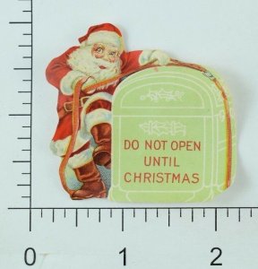 1890's Lot Of 6 Victorian Christmas Labels Poster Stamps Santa Children P80