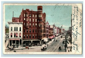 C.1906 Corner Monroe Street, Grand Rapids, Mich. Postcard P167