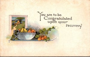 Get Well Card With Fruit Congratulations Upon Your Recovery