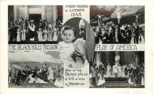 RPPC Postcard Vignettes Passion Play Spearfish Black Hills South Dakota