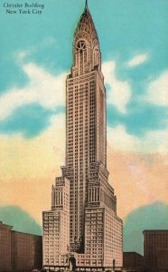 Vintage Postcard Chrysler Building Historical Landmark Skyscraper New York City