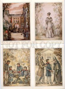 182230 RUSSIAN poet Pushkin by Ivanov set of 32 old cards