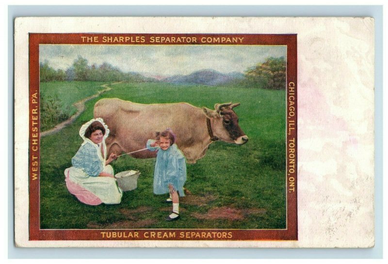 c1910 Tubular Cream Separators Advertising Sharples Co. Vintage Postcard P118 