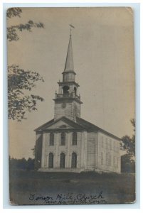 c1905 Town Hill Church New Hartford Connecticut CT RPPC Photo Antique Postcard 