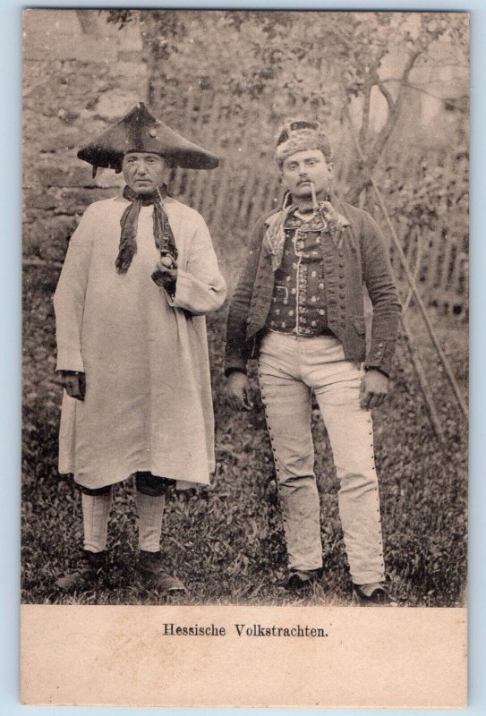 Albania Postcard Two Men Wearing Hessian Folk Costumes c1905 Unposted