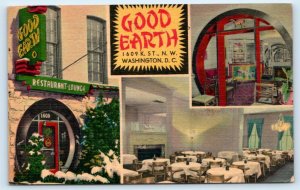 WASHINGTON D.C.~ Roadside GOOD EARTH CHINESE American RESTAURANT 1951   Postcard