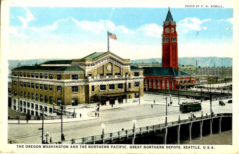 WA - Seattle. Great Northern, Oregon-Washington & Northern Pacific Depots