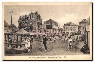 Old Postcard Cayeux sur Mer Entrance of the Ice Merchant beach