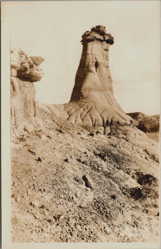 RPPC Badlands Rock Formations Montana Real Photo Postcard Marie Smetana