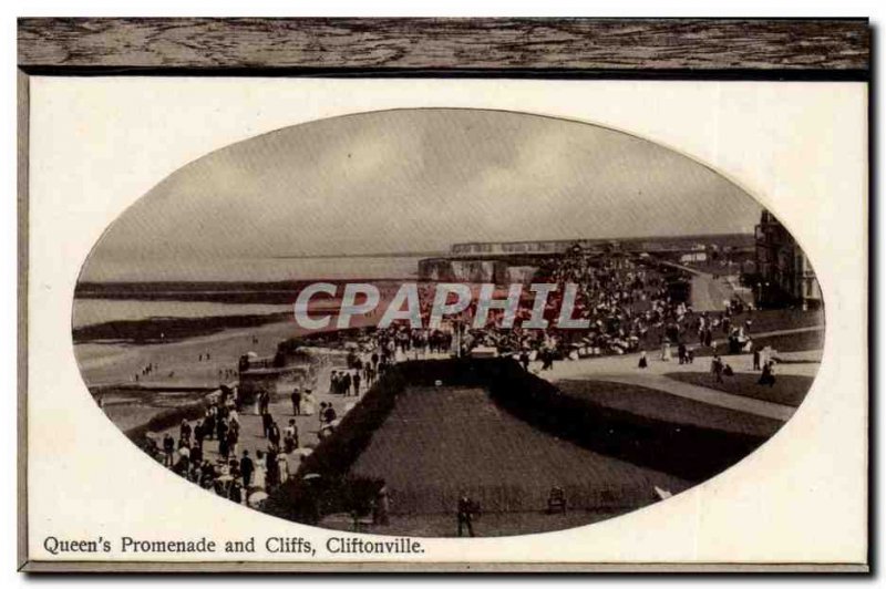 Great Britain Great britain Postcard Old Queen & # 39s promenade and cliffs C...