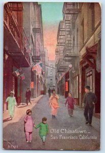 1910 San Francisco California Vintage Postcard Old Chinatown Exterior Building