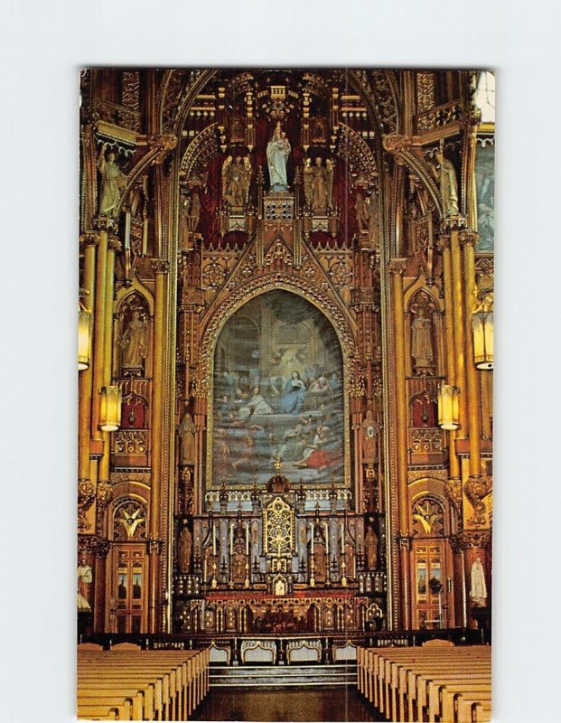 Postcard The Main Altar of the Sacred Heart Chapel Notre Dame Church Montreal