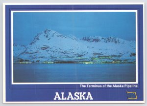 The Terminus Of The Alaska Pipeline~Oil Tank Farm @ Night~Flag~Continental PC