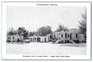 c1940 Rushmore Motel Downtown St. Joseph Street Rapid City South Dakota Postcard