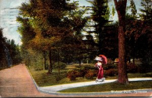 New York Syracuse Scene In Walnut Park 1911