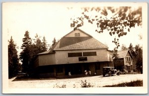Postcard RPPC c1930s Thurstonia Ontario Greenhurst Dance Pavilion Split Ring
