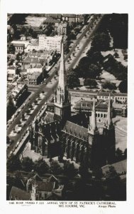 Australia Aerial View St Patrick's Cathedral Melbourne Victoria RPPC 03.94