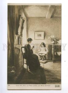 149916 Girl reading Book by BARTHALOT vintage SALON 1910 PC