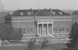 Brookings South Dakota State College Ladies Dorm Real Photo Antique PC (J34383)