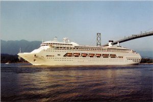 Crown Princess Ship Vancouver BC Princess Cruises Unused Simplon Postcard C5